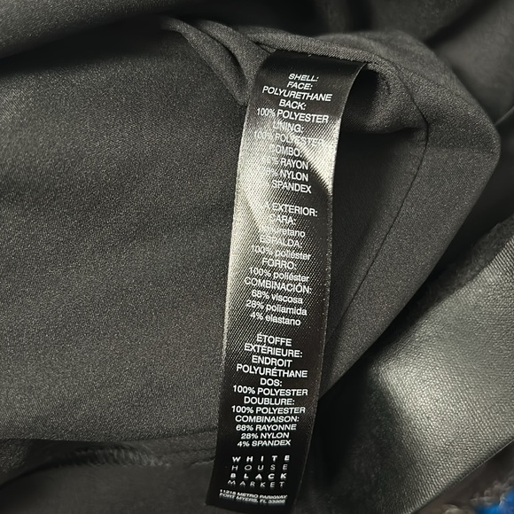 WHBM Faux Leather Black Mini Skirt Stretchy sides size 6 - Picture 9 of 10